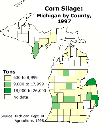 Map - Corn Silage, 1997  (63645 bytes)