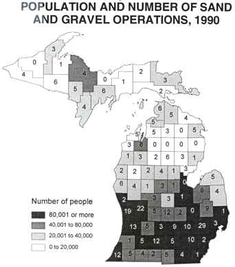 population and number of sand and gravel operations.JPEG (36935 bytes)